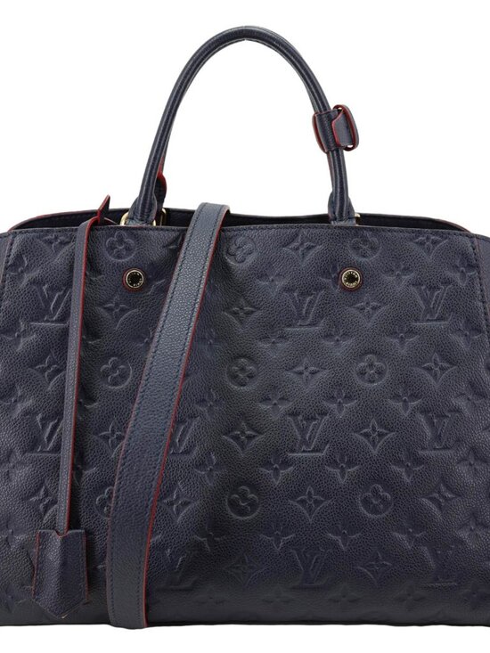 Louis Vuitton Handbags - Louis Vuitton Montaigne MM Monogram Empreinte Shoulder Bag Navy Blue